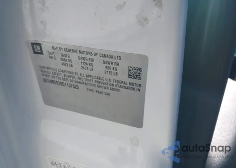 2016 Chevrolet Impala Limited Lt из США, поврежденный, VIN 2G1WB5E39G1107625